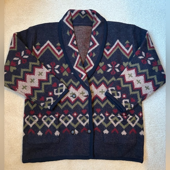 unbranded Jackets & Blazers - Vintage Aztec / Navajo / Tapestry unbranded button up woven jacket, sz L